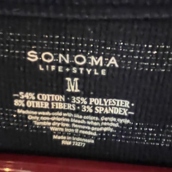 Women's Sonoma, size medium. navy with shiny silver stripes. - Picture 4 of 4